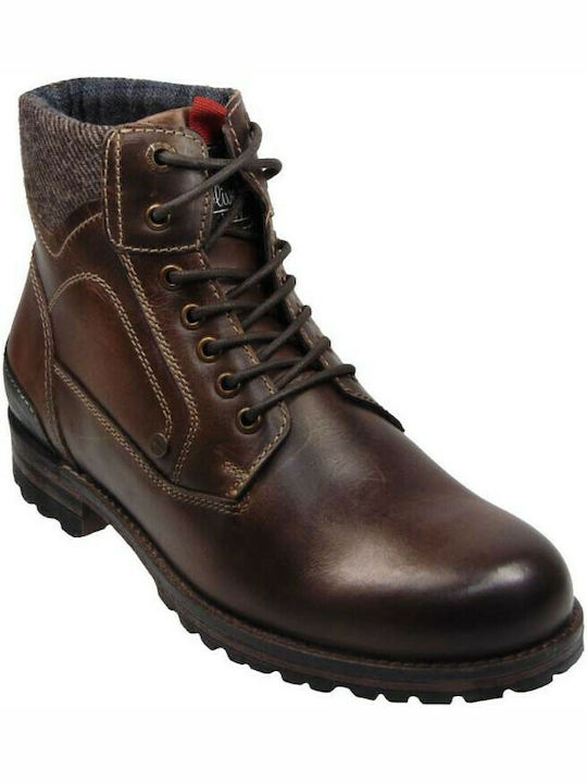 S.Oliver Men's Leather Boots Tabac Brown