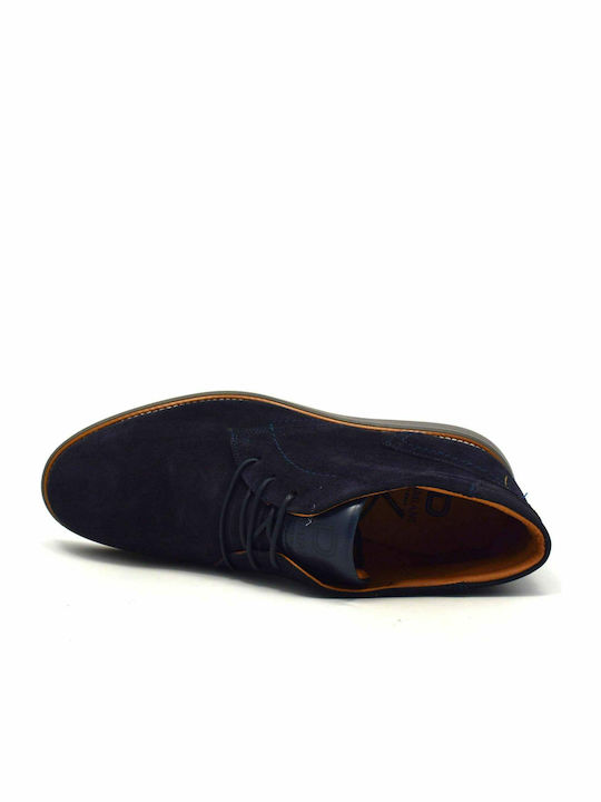 Suede Navy Μπλε Ανδρικά Μποτάκια