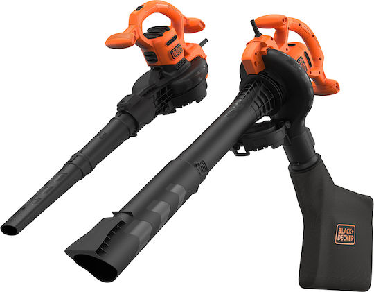 Black & Decker Листосъбирач / Издухвател Чанта за ръка Електрически 2600W с Максимална Скорост на Въздуха 315км/ч