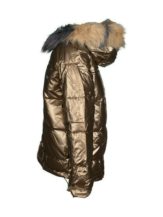 Kids' Casual Jacket Short with Hood Gold