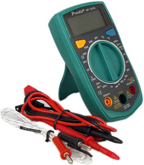 Proskit MT-1233C Дигитален мултиметър Джобен с бузер с измерване на AC / DC / Съпротивление