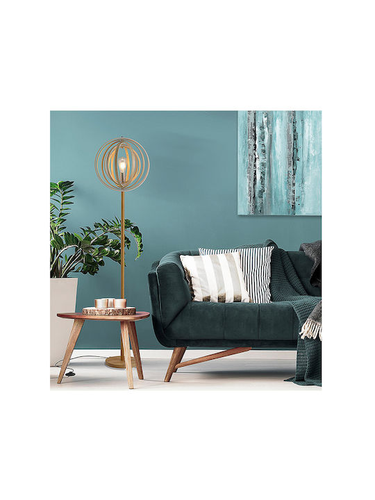 HomCom Floor Lamp H160xW38cm. with Socket for Bulb E27 Beige