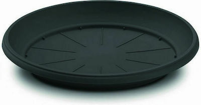 Plastona 412 Round Plate Pot Charcoal 12x12cm