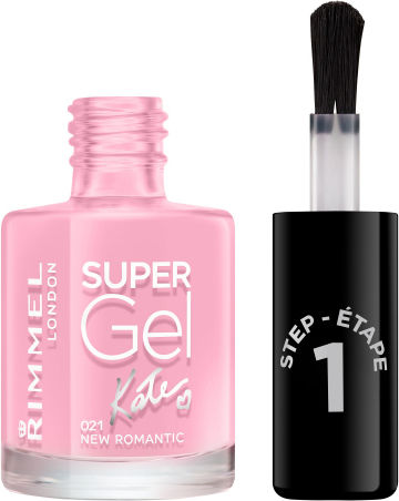 Rimmel Super Gel Step 1 Glossy Βερνίκι Νυχιών Μακράς Διαρκείας Ροζ 12ml