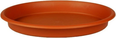 Viomes No 266 Στρογγυλό Πιάτο Γλάστρας σε Πορτοκαλί Χρώμα 40x40cm