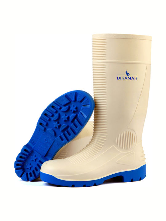 Dikamar Administrator Non-Slip Work Wellies Knee White