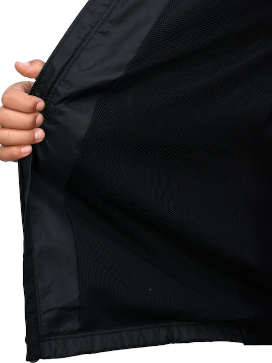 Детско Спортно Якето Dri-Fit Късо Ветроустойчиво Черно