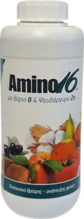 ΕΒΥΠ Amino 16 B/Zn Βιολογικό Υγρό Λίπασμα Αμινοξέων, Βορίου, Ψευδάργυρου για Ελιές, Εσπεριδοειδή 1lt
