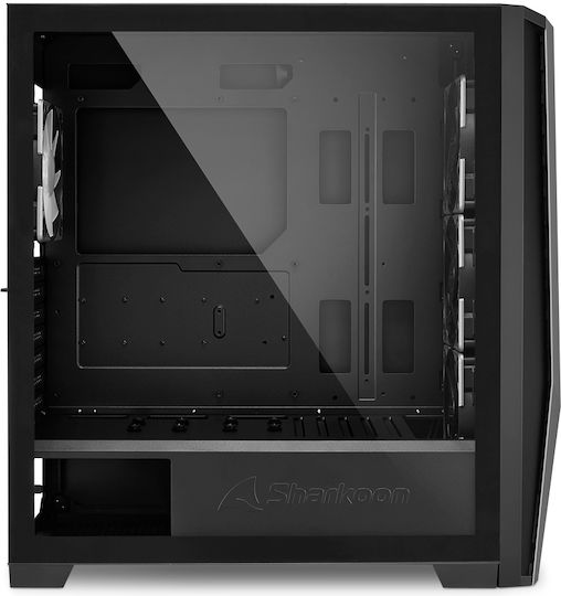 Sharkoon TG7M RGB Gaming Midi Tower Computer Case with Side Window Black