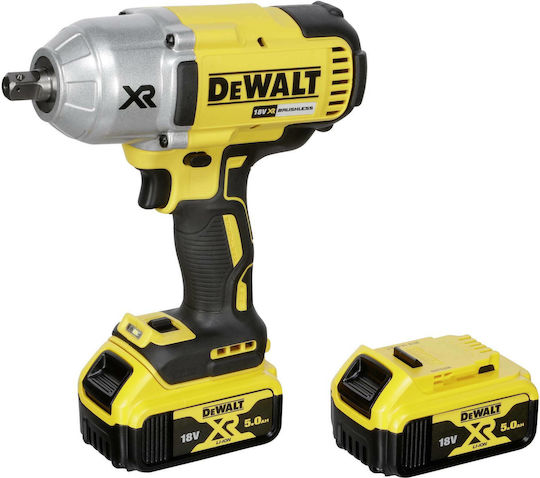 Dewalt Brushless Impact Wrench Battery 18V 2x5Ah with Socket 1/2"