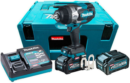 Makita XGT Brushless Impact Wrench Battery 40V 2x4Ah with Socket 3/4"