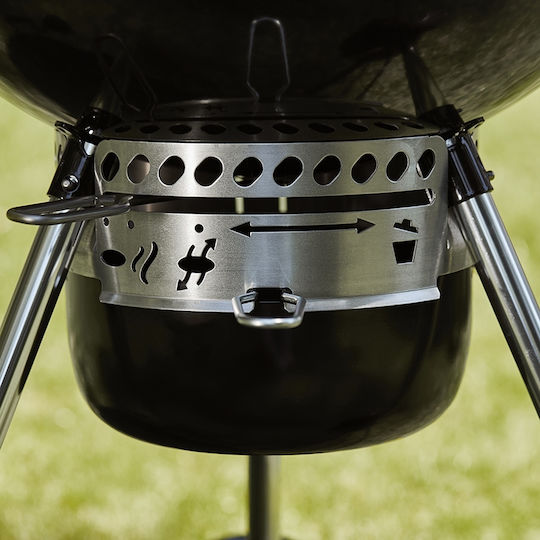 Weber Master Touch GBS E-5750 Неръждаем Скара на дървени въглища Котел с Капак и Термометър 57брx57бр