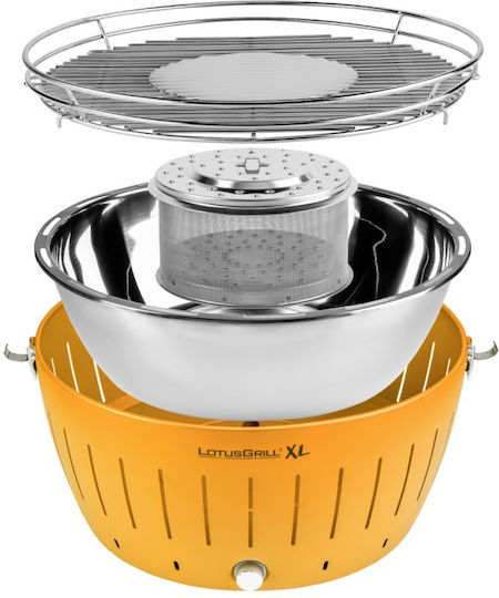 LotusGrill Stainless steel Portable Charcoal Grill Kettle with Lid 40.5cmx40.5cm