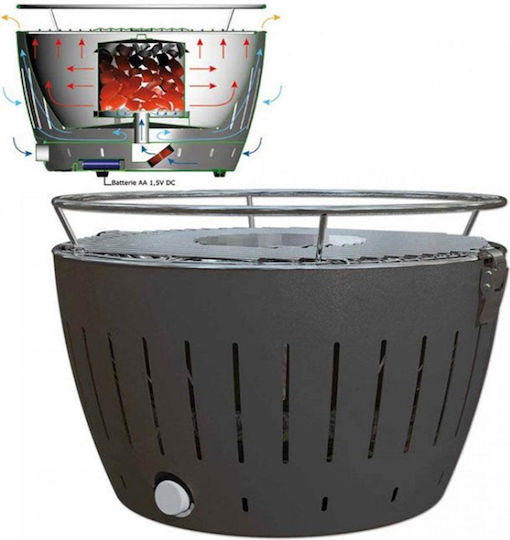 LotusGrill G34 Inox Portabilă Grătar cu Cărbuni 32cmx32cm