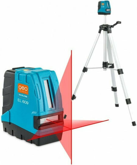 Geo Fennel Gmbh El 609 Set Αυτορυθμιζόμενο Γραμμικό Αλφάδι Laser Κόκκινης Δέσμης με Εύρος Εργασίας 50m