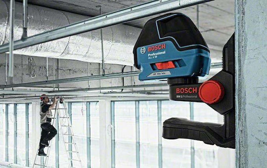 Bosch GLL 3-50 Самонивелиращо Линейно Лазерен нивелир Червен лъч 1.5V с Работен обхват 10м