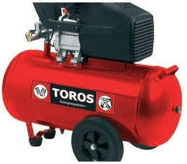 Toros TM 50/2.5 Еднофазен Въздушен компресор с Мощност 2.5к.с и Резервоар 50лт 40138