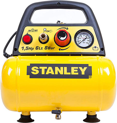 Stanley Single-Phase Air Compressors 97dB with Power 1.47hp and Airtank 6lt DN200/8/6