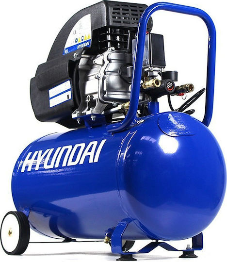 Hyundai H50l Single-Phase Air Compressors with Power 2hp and Airtank 50lt 67B03