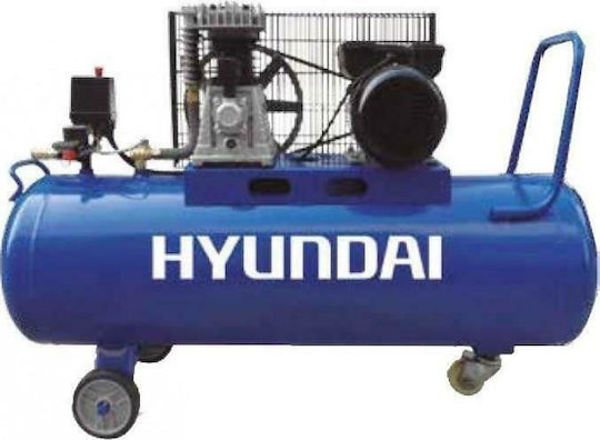 Hyundai H100l Single-Phase Air Compressors with Power 3hp and Airtank 100lt 67B06