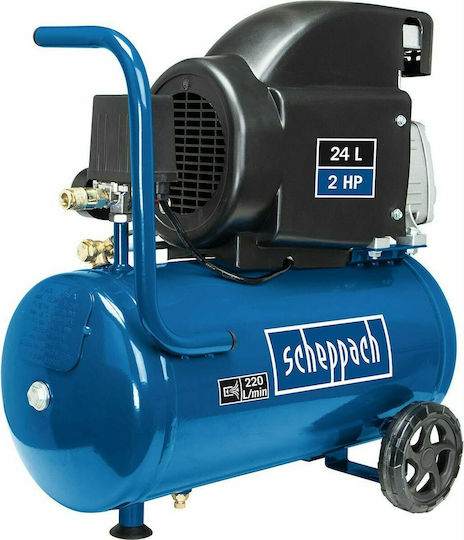 Scheppach HC54 Einphasig Luftkompressor 93dB mit Leistung 2hp und Lufttank 50Es 5906103901