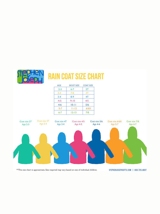 Rain Poncho: Dino 4T Αδιάβροχο Παιδικό Casual Μπουφάν Κοντό με Επένδυση & Κουκούλα Πράσινο