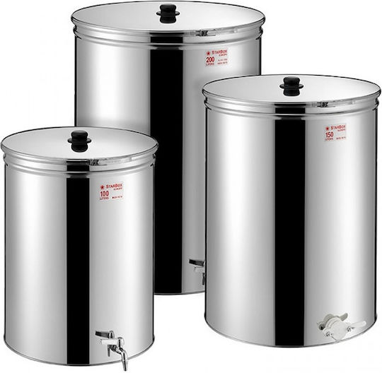Metal Box Δοχείο Inox Starbox 38AB Ανοικτού Τύπου Επίπεδο 50lt 38AB-50