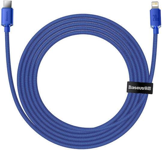 Baseus Crystal Shine Braided USB-C to Lightning Cable 20W Blue 2m (CAJY000303)