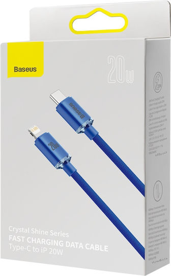 Baseus Crystal Shine Braided USB-C to Lightning Cable 20W Blue 2m (CAJY000303)