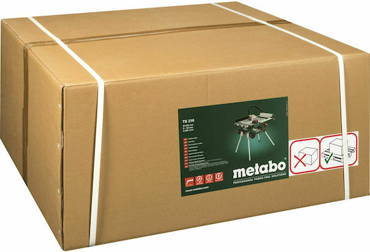Metabo TS 216 Δισκοπρίονο Πάγκου με Ισχύ 1500W, Δίσκο Κοπής Διαμέτρου 216mm & Ταχύτητα Κοπής 5000rpm