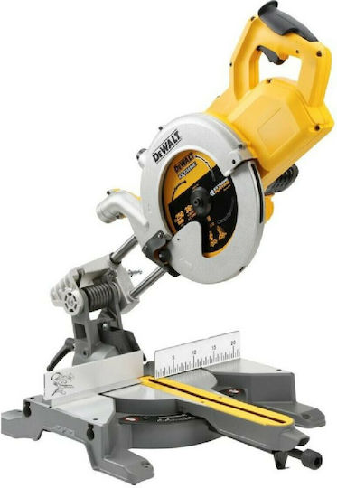 DEWALT Akku-Kapp- und Gehrungssäge Schiebesäge mit Schnittführung Laser & Scheibendurchmesser 250mm 2x6Ah