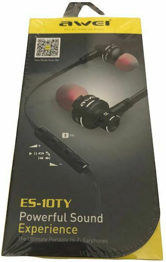 Awei ES10TY In-ear Handsfree με Βύσμα 3.5mm Μαύρο