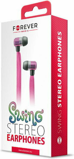 Forever Swing In-ear Handsfree με Βύσμα 3.5mm Ροζ