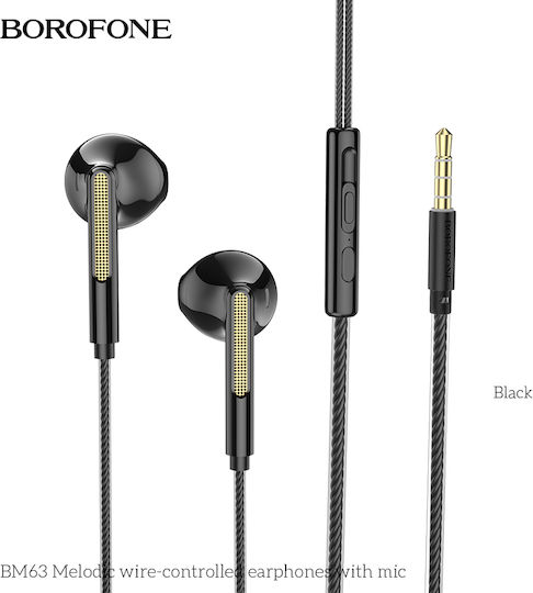 Borofone BM63 Melodic Earbuds Handsfree με Βύσμα 3.5mm Μαύρο
