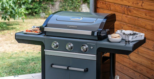 Campingaz 3 Series Premium S Grătar pe gaz Din fontă Grătar 61bucx46buccm cu 3 buc 10.2kW și Arzător Lateral