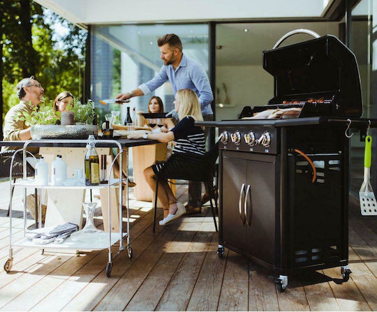 Australia 415 G Gasgrill Gusseisen Rost 64cmx44.5cmcm mit 4 Stück 16.8kW