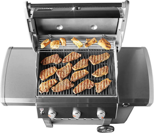Genesis II E-310 GBS Gasgrill Gusseisen Rost 68cmx48cmcm mit 3 Stück 9.38kW