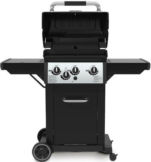 Broil King Royal 340 Ψησταριά Υγραερίου Μαντεμένιας Σχάρας 56x38εκ. με 3 Εστίες 8.8kW και Πλαϊνό Μάτι 2.7kW