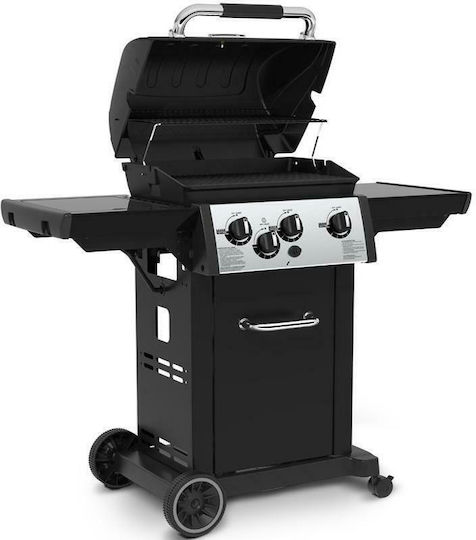 Broil King Royal 340 Ψησταριά Υγραερίου Μαντεμένιας Σχάρας 56x38εκ. με 3 Εστίες 8.8kW και Πλαϊνό Μάτι 2.7kW