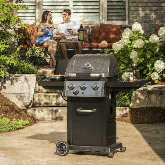 Broil King Royal 340 Ψησταριά Υγραερίου Μαντεμένιας Σχάρας 56x38εκ. με 3 Εστίες 8.8kW και Πλαϊνό Μάτι 2.7kW