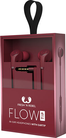Fresh 'n Rebel Flow Tip In-ear Handsfree Headphones with Connector 3.5mm Red