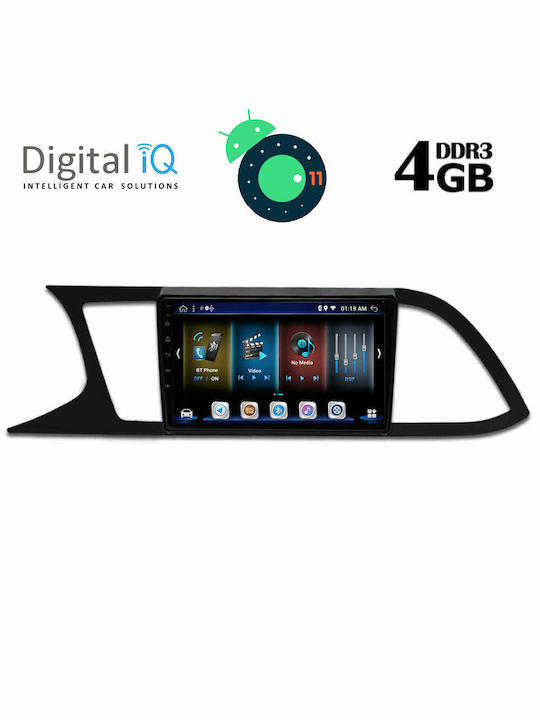 Digital IQ Car Audio System for Seat Leon 2012-2021 with Clima (Bluetooth/USB/AUX/WiFi/GPS/Apple-Carplay/CD) with Touch Screen 9" DIQ_BXD_6575