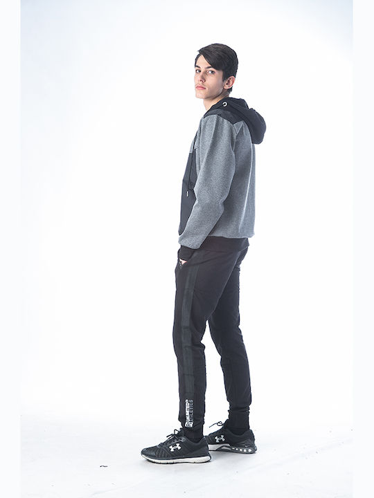 Gray Hooded Cardigan