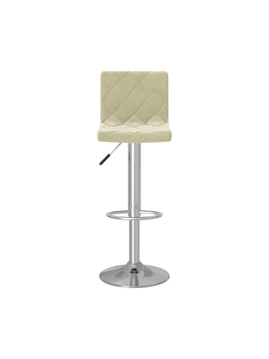 Stool Bar with Back & Adjustable Height Cream 2pcs 40x43x90-111cm