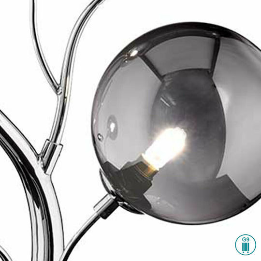 Wofi Jasmine Dekorative Lampe mit Fassung für G9 Lampe Silber