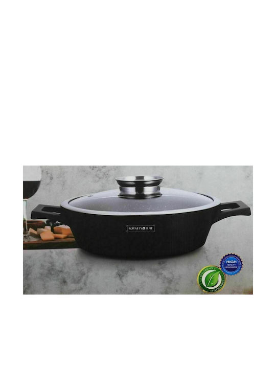 Royalty Line Dutch Oven Oval Made of Cast Aluminum with Glass Lid 32x22cm 1pcs