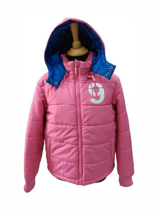 Geci pentru copii Sport Scurt cu glugă Fuchsia