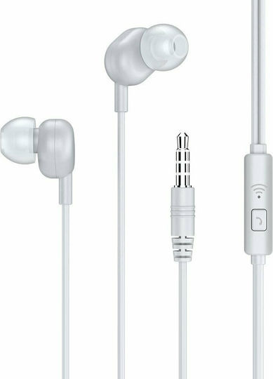 Remax RW-105 In-Ear Freihändig Kopfhörer mit Stecker 3.5mm Weiß