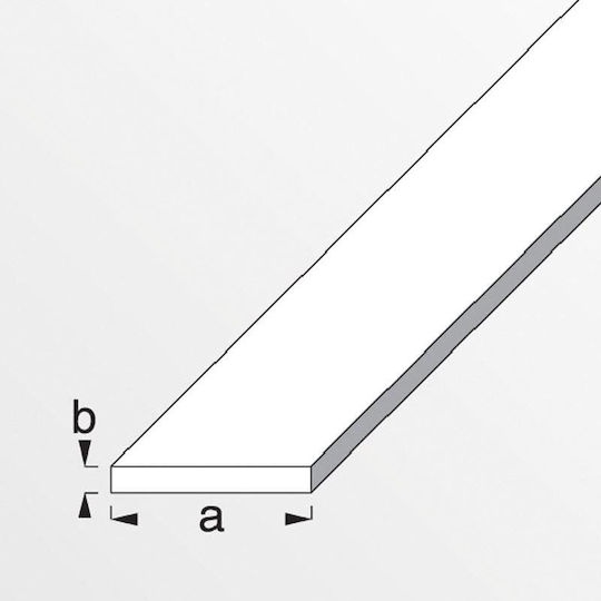 Alfer Aluminium Profile Aluminum Aluminum Flat 15x2mm 1m 100x1.5x0.2cm