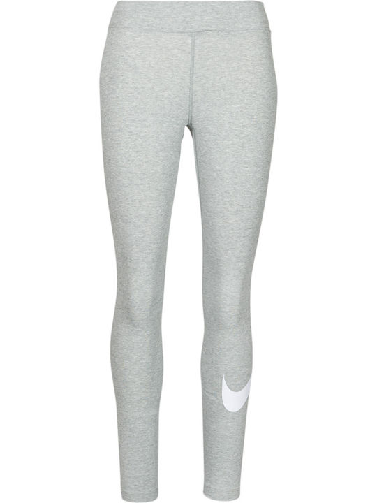 Essential Mid-Rise Swoosh Women's Long Training Legging Gray